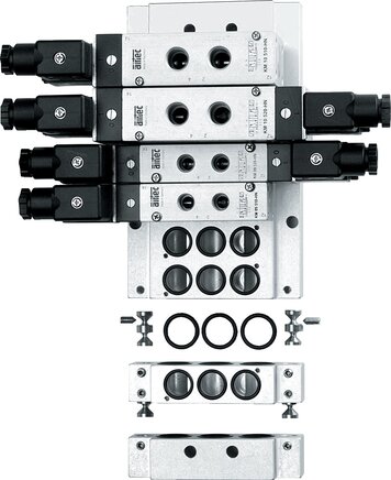 Exemplarische Darstellung: Grundplattensysteme, für Baureihe KM